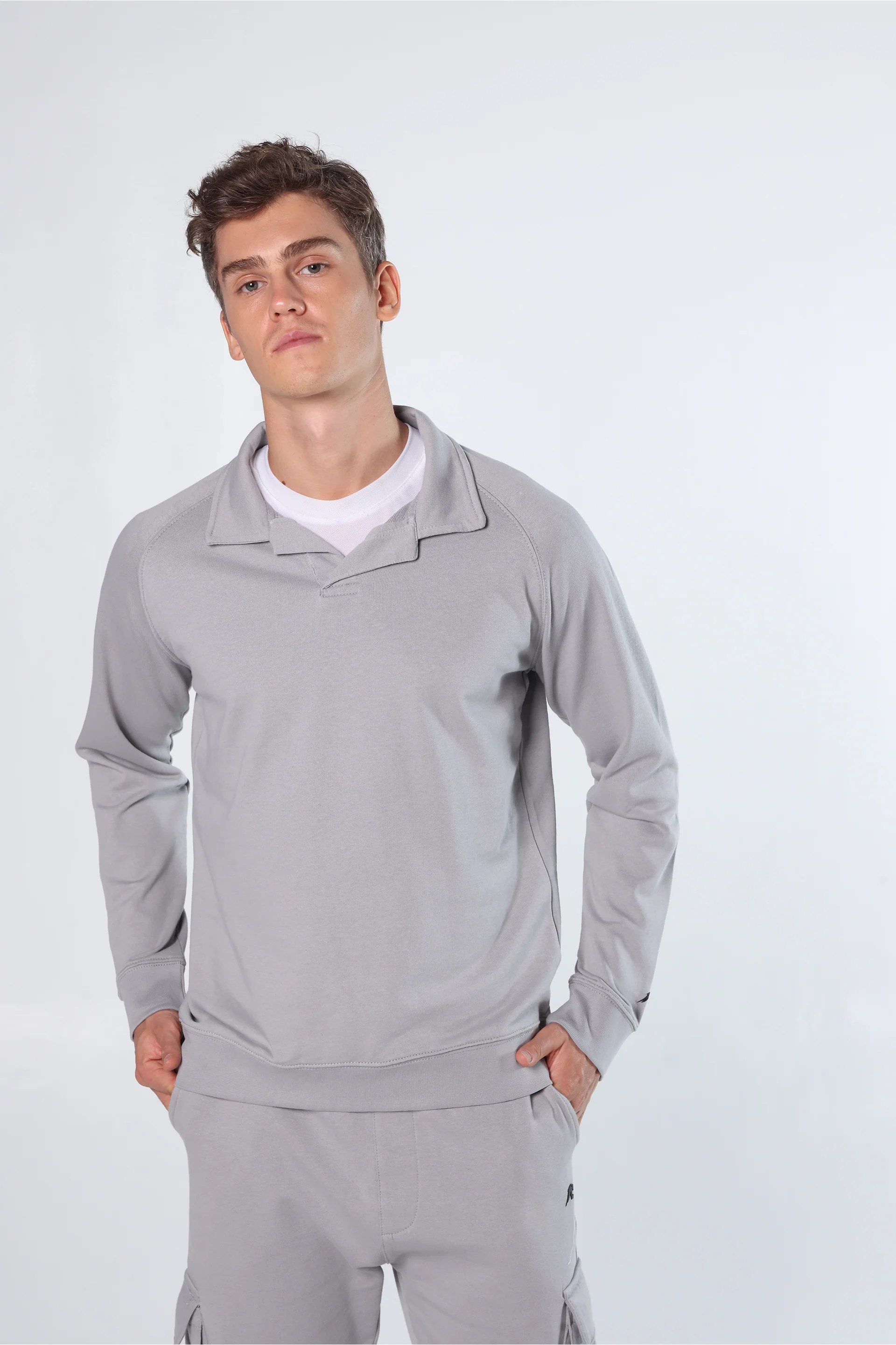 Athleisure Sweatshirt Polo - Image 3