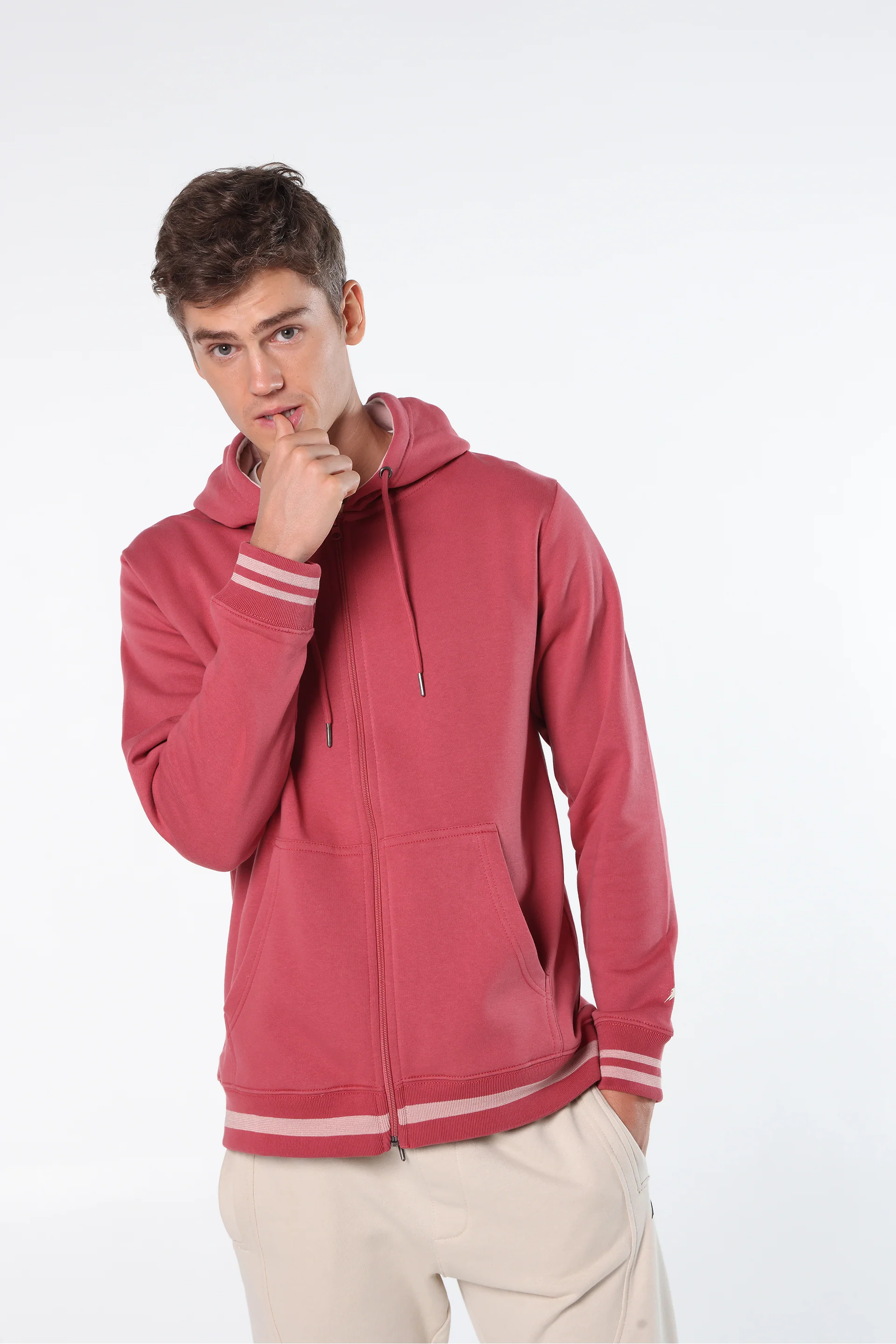 Athleisure Zip Hoodie with Y/D Trims - Image 4